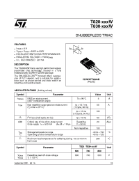 Datasheet T820-700W manufacturer STMicroelectronics
